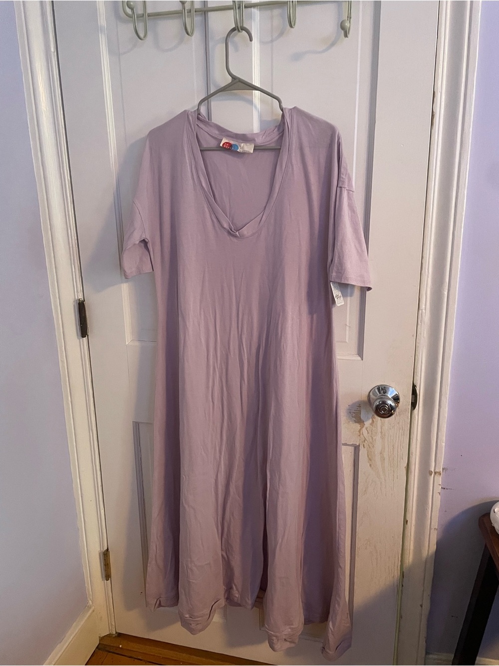 Free people Lavender Short-Sleeve V-Neck T-shirt Maxi Dress